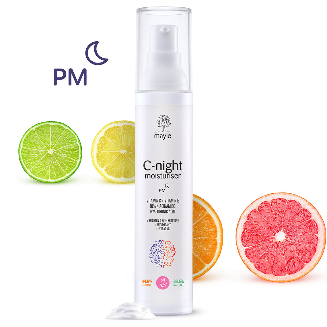 Mayie C-night Moiusturiser, Crema de Noapte cu Vitamina C, Niacinamide, vitamina E si Acid Hialuronic