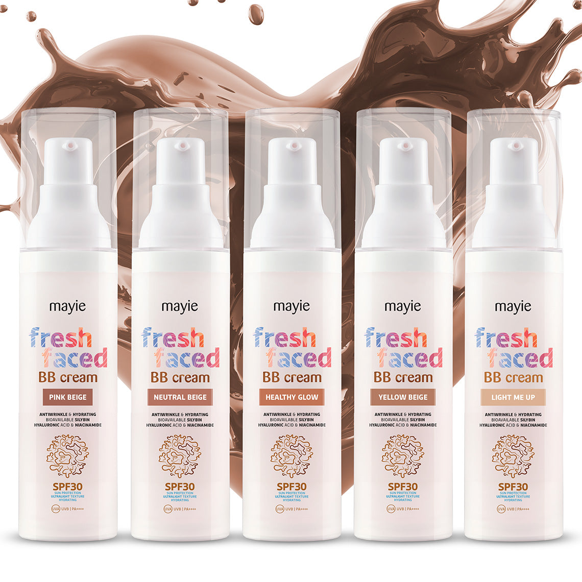 Kit cu 5 Nuanțe: Cremă BB cu SPF30, Fresh-Faced BB Cream SPF30 5x15ml