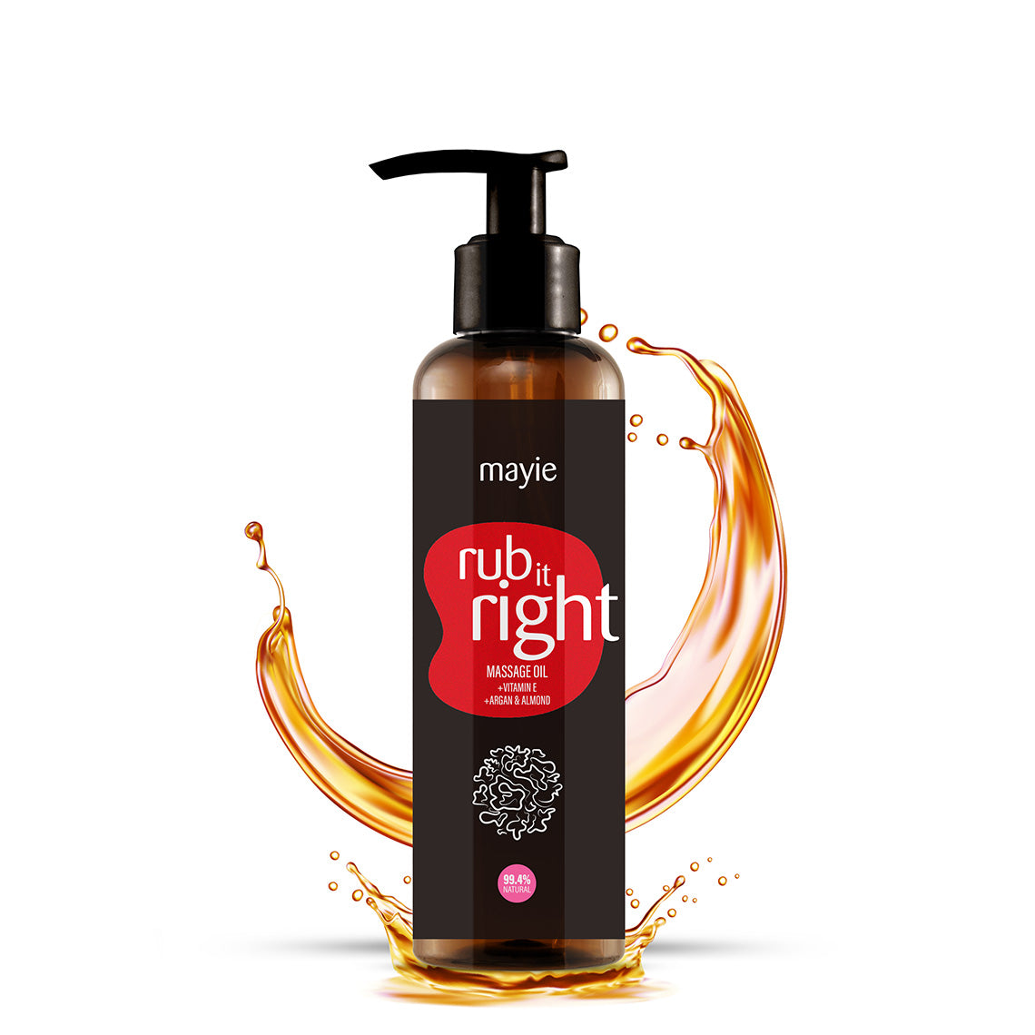 Rub it Right, ulei de masaj cu vitamina e, argan si migdale
