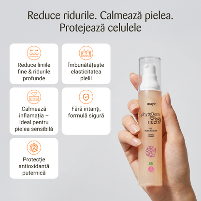 Diminuează aspectul ridurilor cu PhytoDerm Antiwrinkle Nectar, Nectar Antirid cu Fitozom de Silybin
