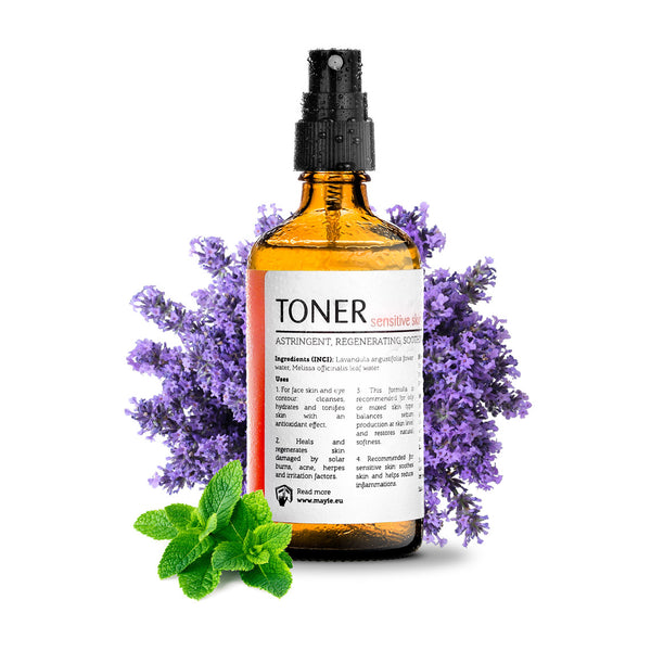 Mayie - food for skin - toner pentru ten sensibil 100% ape florale pure, 100% natural